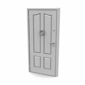 Exterior Door Furniture With Knocker 3d model