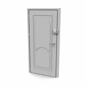 Home Exterior Door Furniture With Lock 3d model