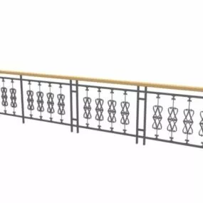 Exterior Decorative Railing Design 3d model