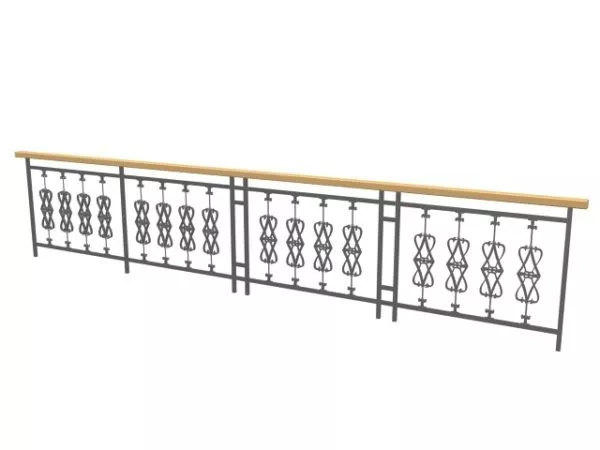 Exterior Decorative Railing Design 3d model Exterior Decorative Railing Design 3d model
