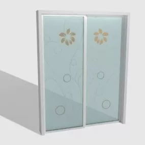 Exterior Sliding Glass Door Furniture 3d model