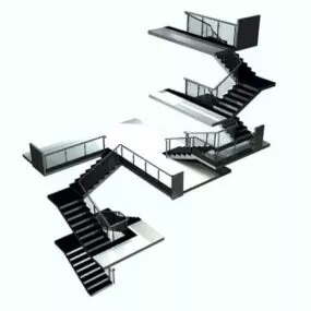 Building Exterior Stair Systems 3d model