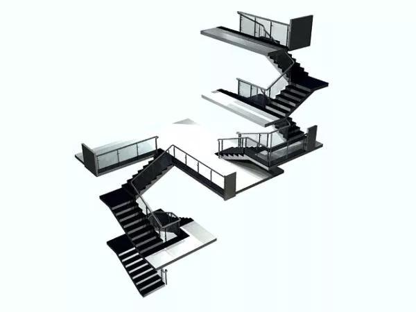 Building Exterior Stair Systems 3d model Building Exterior Stair Systems 3d model