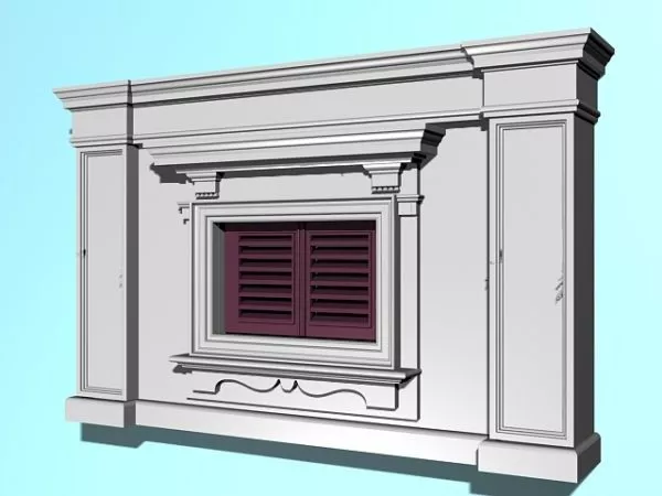 Exterior Stone Window Shutters 3d model Exterior Stone Window Shutters 3d model