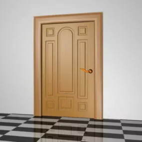 Exterior Apartment Wood Door 3d model