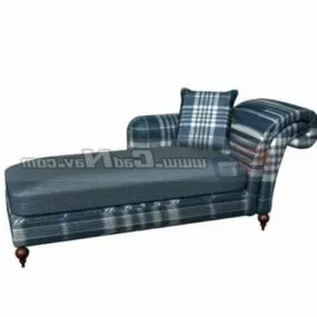 Antique Fabric Chaise Lounge 3d model