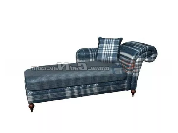 Antique Fabric Chaise Lounge 3d model Antique Fabric Chaise Lounge 3d model
