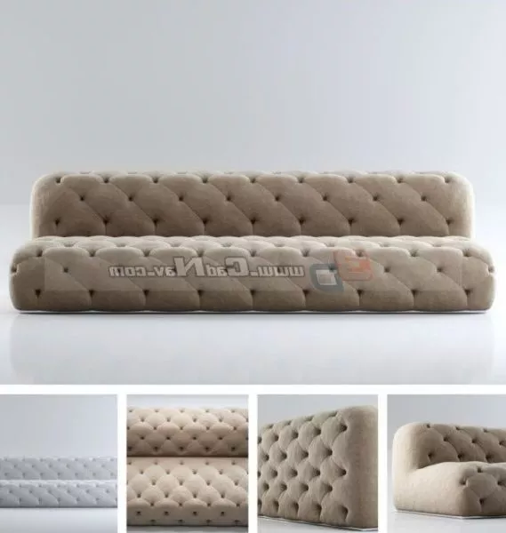 Chesterfield Fabric Sofa Furniture 3d model Chesterfield Fabric Sofa Furniture 3d model