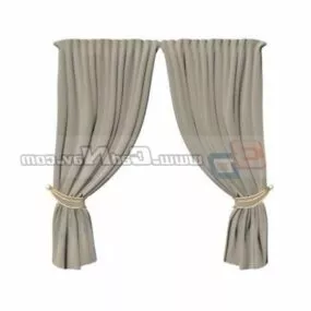 Fabric Window Window Curtain 3d model