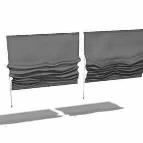 Fabric Windows Balloon Shades 3d model