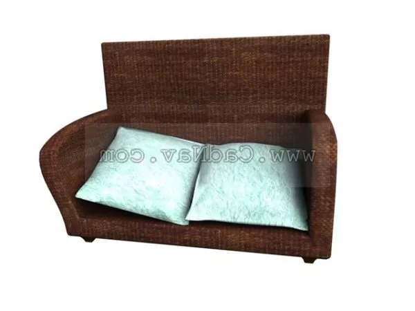 Simple Furniture Fabric Double Divan 3d model Simple Furniture Fabric Double Divan 3d model