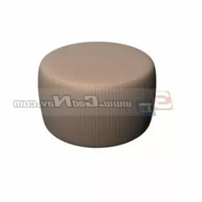 Fabric Ottomans Puffs Stool 3d model