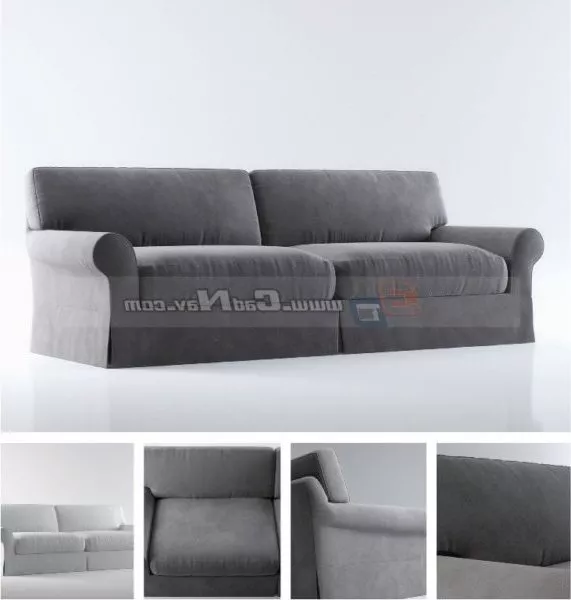 Grey Fabric Loveseat Sofa Furniture 3d model Grey Fabric Loveseat Sofa Furniture 3d model