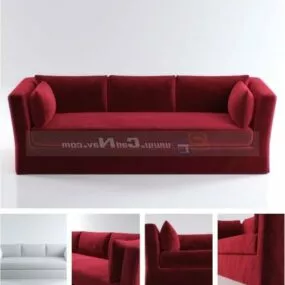 Fabric Settee Sofa Furniture 3d model