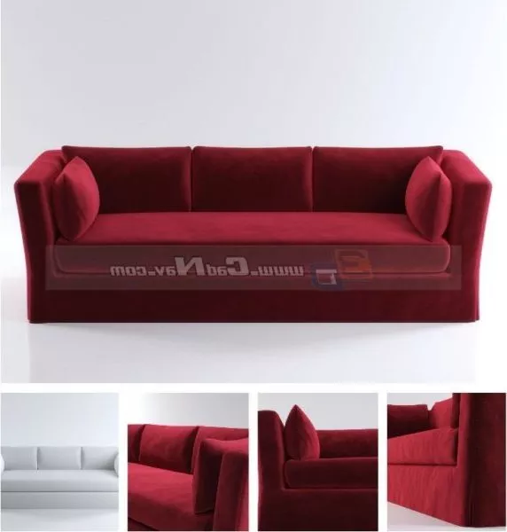 Fabric Settee Sofa Furniture 3d model Fabric Settee Sofa Furniture 3d model