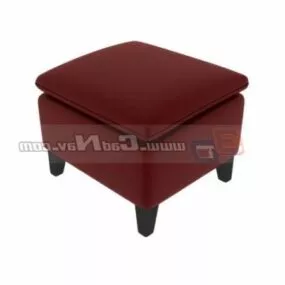Fabric Storage Ottoman Furniture 3d model