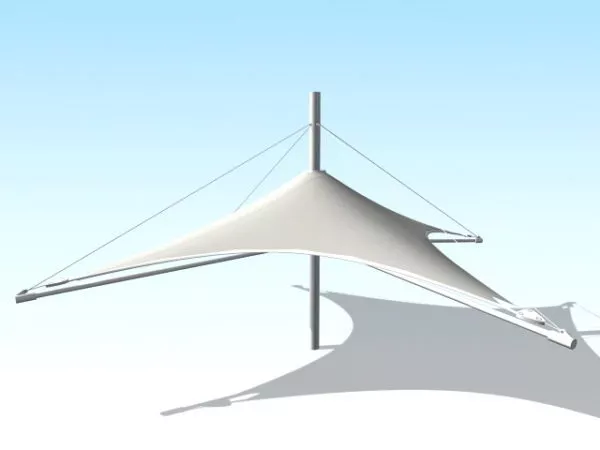 Golden Canopy Structure 3d model