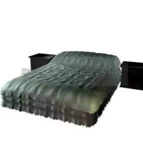 Fabrics Soft Double Bed 3d model