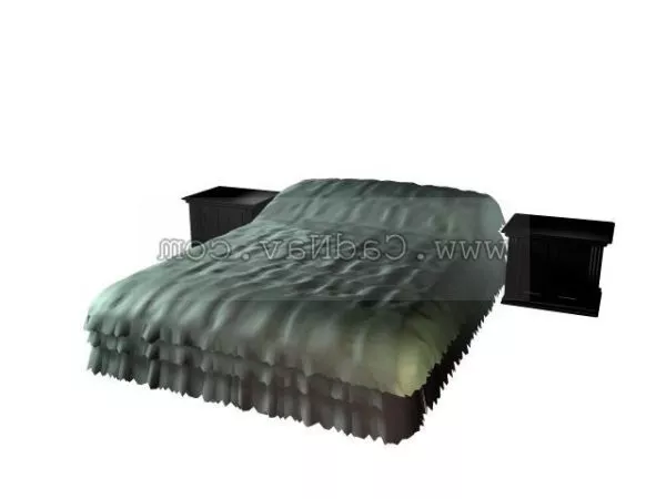 Fabrics Soft Double Bed 3d model Fabrics Soft Double Bed 3d model