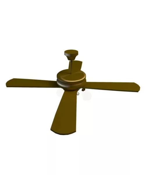 Modern Ceiling Fan Wooden Blade 3d model