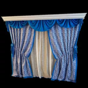 Fancy Window Curtain Fabric 3d model