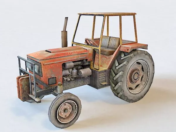 Low Poly Farm Tractor 3d model