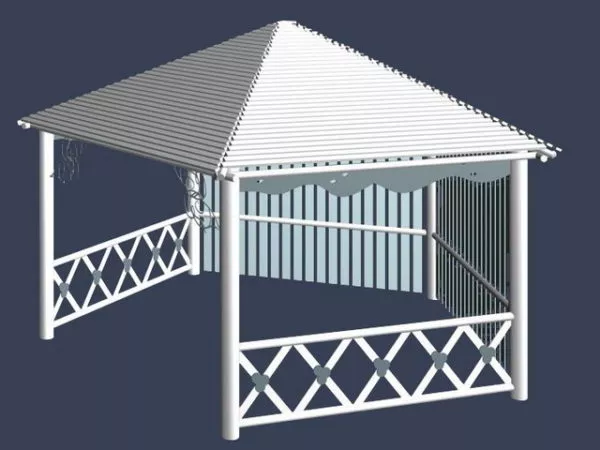 Ancient Architecture Chinese Pavilion 3d model