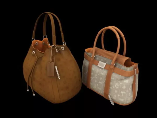 Fashion Leather Handbags 3d model Fashion Leather Handbags 3d model