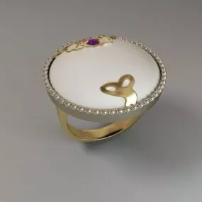 Fashion Round Ring 3d model