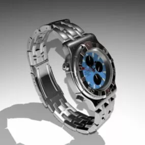 Stainless Steel Fashion Sport Watch 3d model