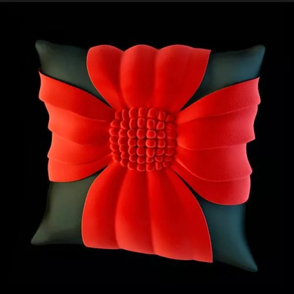 Pillow Grey Textile 3d model
