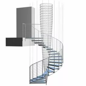 Fashion Helical Stairs Design 3d model