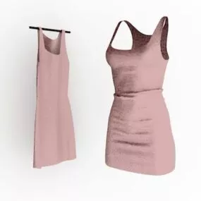 Fashion Women Mini Dresses 3d model