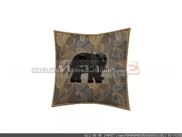 Vintage Square Cushion 3d model