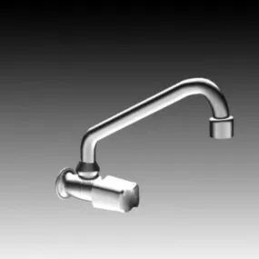 Fashionable Inox Kitchen Faucet 3d model