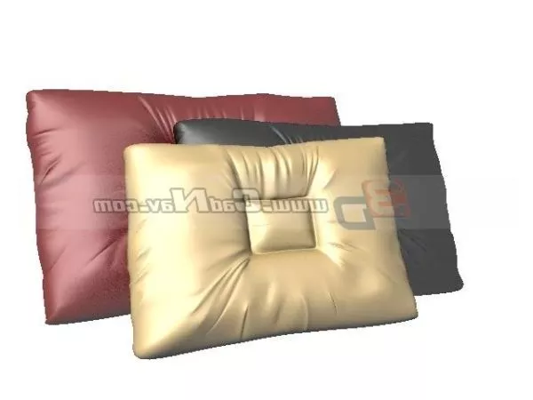 Velvet Pillow Pink Color 3d model