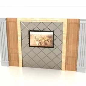 Wall With Tv Interior Design 3d model
