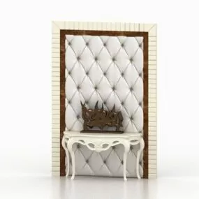 Luxury Home Wall With Console Table 3d model