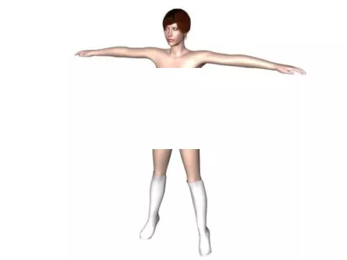 Female Character Figure T-pose 3d model Female Character Figure T-pose 3d model
