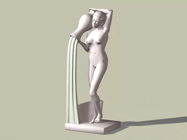 Greek David Statue 3d model
