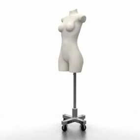 Fashion Store Female Torso Mannequin 3d model