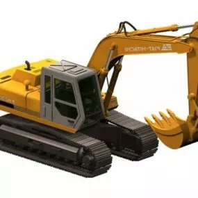 Industrial Machine Fiat Fh 200 Excavator 3d model