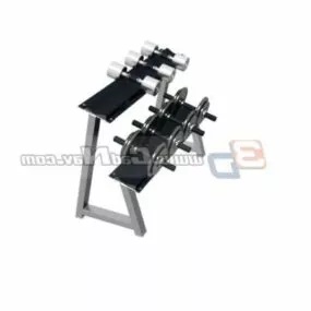 Fitness Gym Dumbbell Rack Equipment 3d model