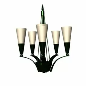 Dinning Room 5 Light Chandelier 3d model
