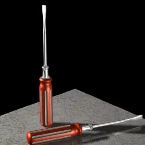 Hand Tools Flathead Screwdriver 3d model