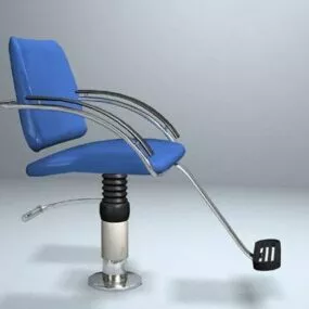 Beauty Salon Floor Mounted Barber Chair 3d model