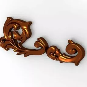 Floral Vintage Wall Decor 3d model