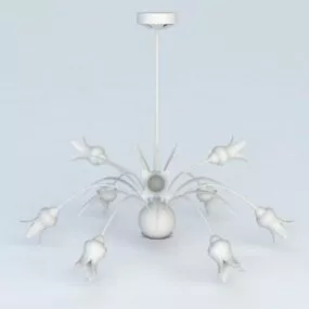 Living Room Flower Chandelier Design 3d model