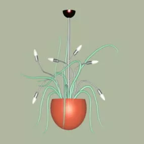 Flower Basket Modern Pendant Light 3d model