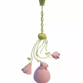 Ceiling Flower Shape Pendant Light 3d model